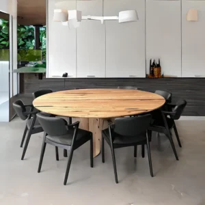 Esperance Dining Table - Explore contemporary elegance with the Cercle Dining Table by Arranmore Furniture. Featuring a unique three-pillar base design, this table exudes sophistication and modern charm, making it the perfect focal point for stylish dining spaces.