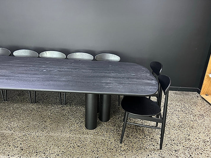 Fremantle Dining Table - A beautifully crafted dining table by Arranmore Furniture, showcasing a unique three-pillar design. Ideal for adding charm and elegance to your dining room.