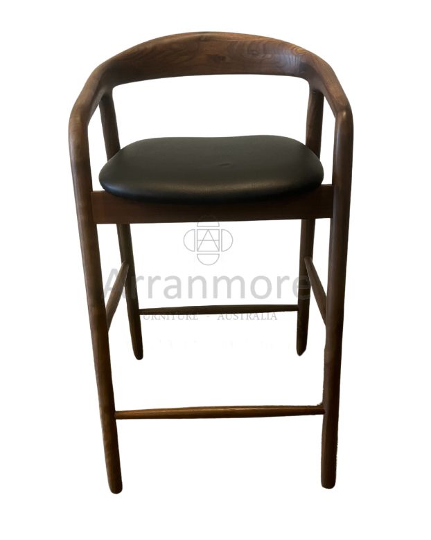 Milano Bar Stool - Walnut (2) Milano Bar Stool - A sleek and comfortable seating option by Arranmore Furniture, perfect for bars and kitchen counters.