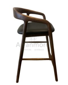 Milano Bar Stool - Walnut (3) Milano Bar Stool - A sleek and comfortable seating option by Arranmore Furniture, perfect for bars and kitchen counters.