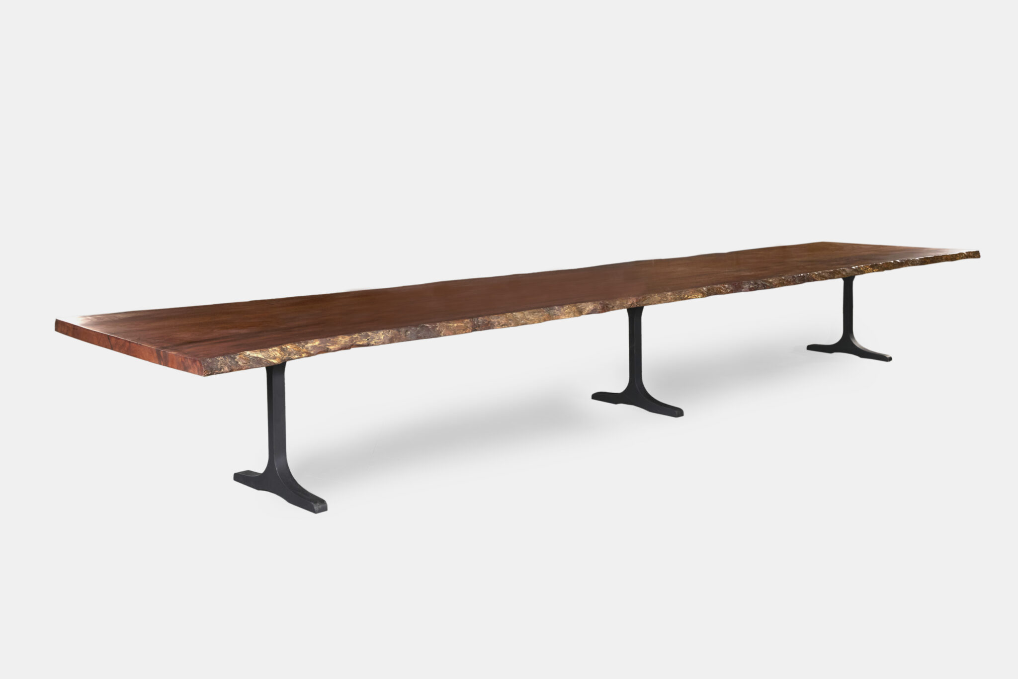 Bellevue Hill Dining Table made of Jarrah timber, showcasing its natural beauty and craftsmanship.