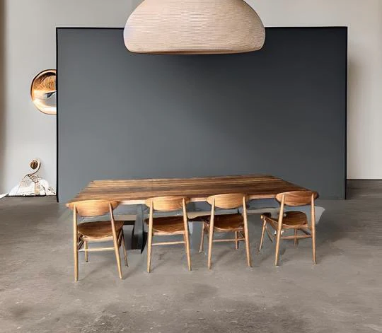 Eumundi Dining Table - A contemporary masterpiece by Arranmore Furniture, showcasing a sleek I Beam Black Steel base. Perfect for modern dining spaces seeking industrial elegance.