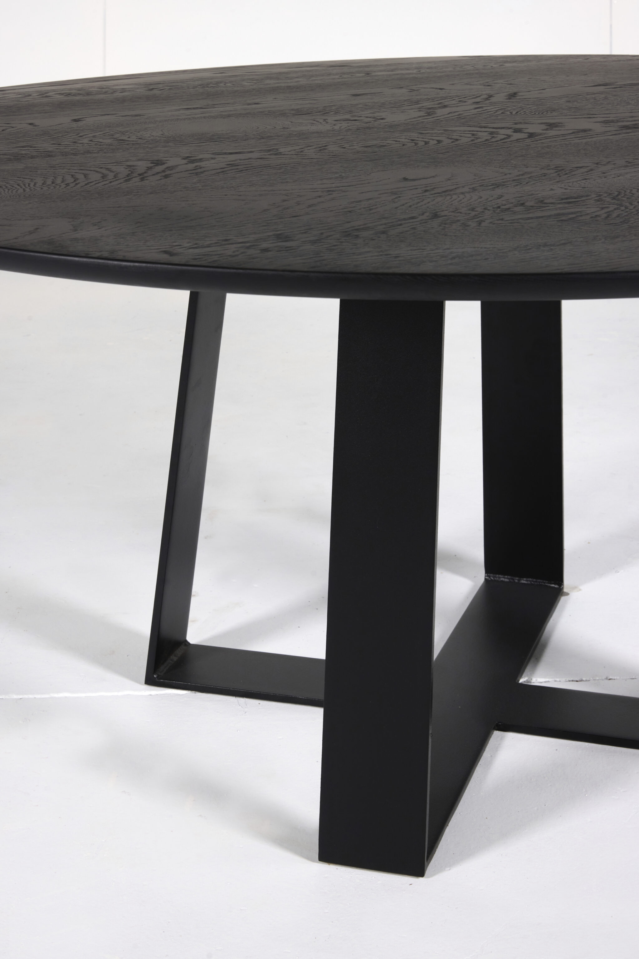 Cottesloe Round Dining Table - A stylish centerpiece by Arranmore Furniture, showcasing an Undercut Convex 25mm edge. Perfect for modern dining spaces seeking contemporary sophistication.