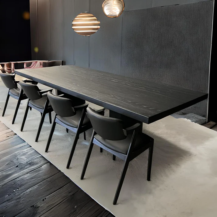 Nedlands Dining Table - A contemporary masterpiece by Arranmore Furniture, showcasing a unique Half Flat Ribbed base. Perfect for modern dining spaces seeking industrial charm and minimalist elegance.