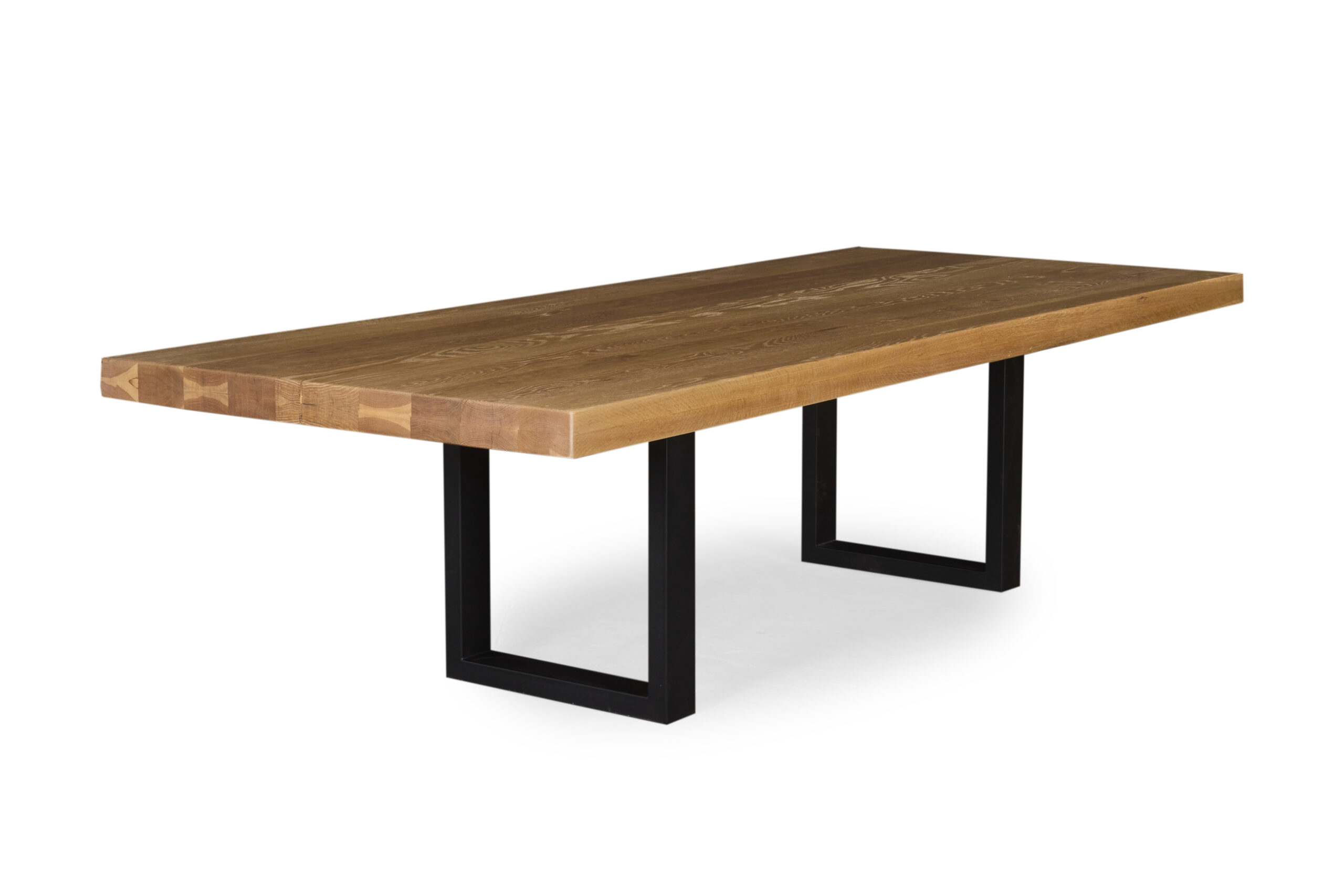 Richmond Dining Table - American Oak, U-leg timber base, white oil finish - In-stock for immediate delivery.