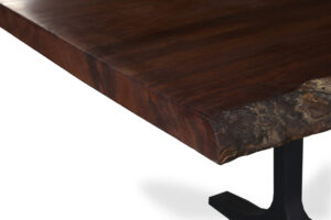 Rouge Dining Table made of Jarrah timber, showcasing its natural beauty and craftsmanship.