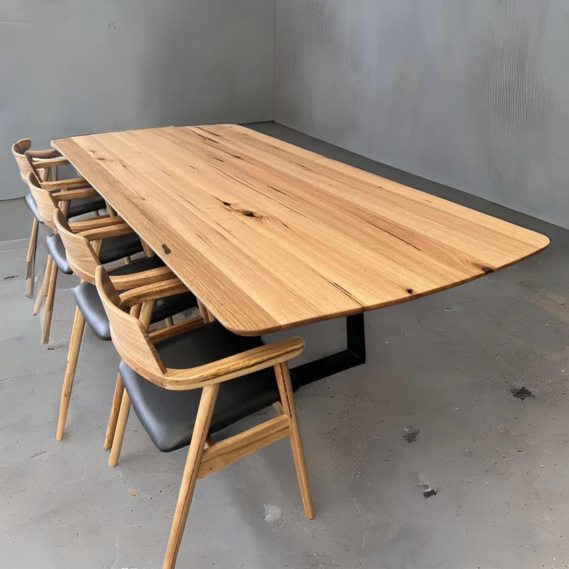 Sandringham Dining Table - A versatile centerpiece by Arranmore Furniture, featuring customizable base options in U, X, or Klein design, crafted from timber or steel. Perfect for modern dining spaces seeking elegance and versatility.