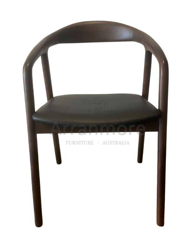 Milano Chair with Padded Seat in Walnut, White Ash, Black Ash, or Victorian Ash timber options. Customizable seat color. Contact us for details.