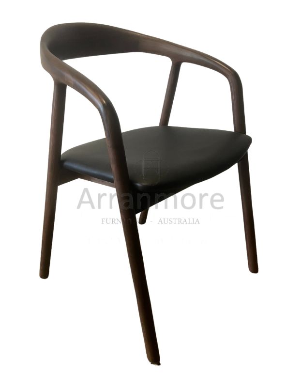 Milano Chair with Padded Seat in Walnut White Ash Black Ash or Victorian Ash timber options Customizable seat color Contact us for details