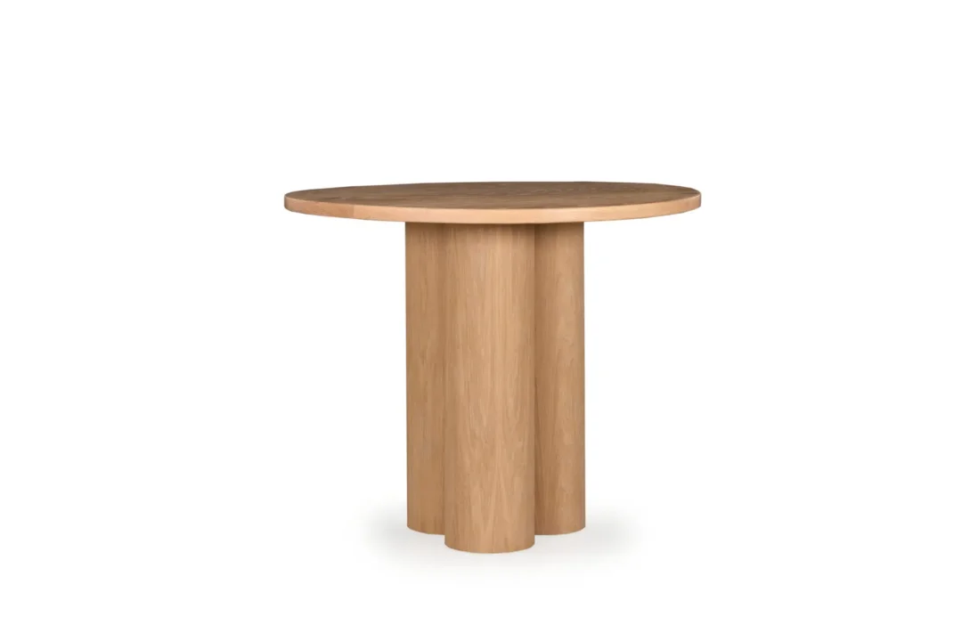 Pillar High Timber Round Dining Table